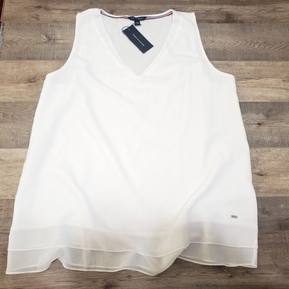 Tommy Hilfiger XL Double-Layer Ivory Tank-top NWT